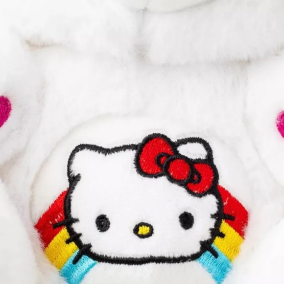Hello Kitty Loves Cheer Bear 10" Collectible Care Bears Plush 2-Pack - Soft, Hug - Picture 5 of 6